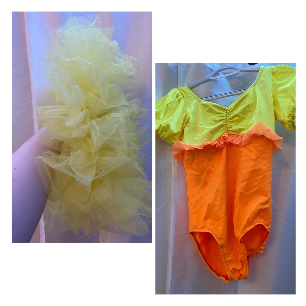 Just For Kix yellow and orange kids costume